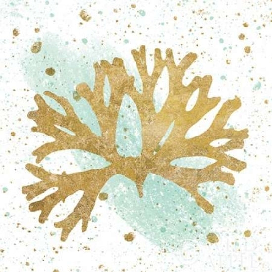 Silver Sea Life Aqua Coral Poster Print by Wild Apple Portfolio-VARPDX29849 Image 2