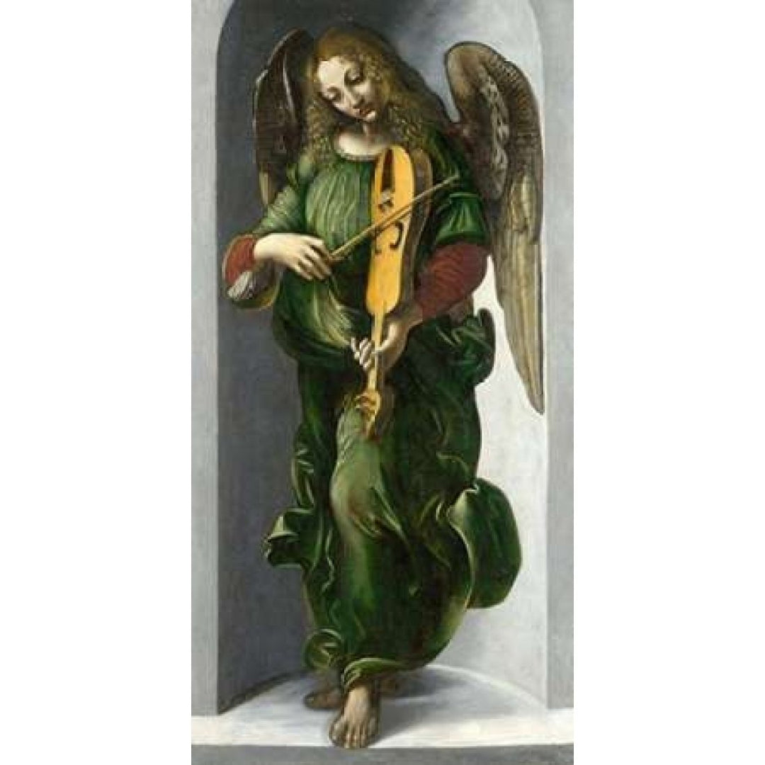 An Angel in Green with a Vielle Poster Print by After Leonardo da Vinci-VARPDX2AA2738 Image 2