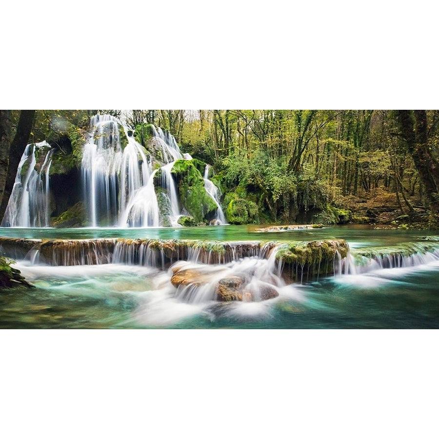 Waterfall in a forest Poster Print by Pangea Images Pangea Images-VARPDX2AP5169 Image 1