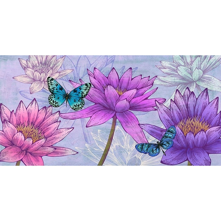 Nympheas And Butterflies Poster Print by Eve C. Grant-VARPDX2CG4147 Image 1