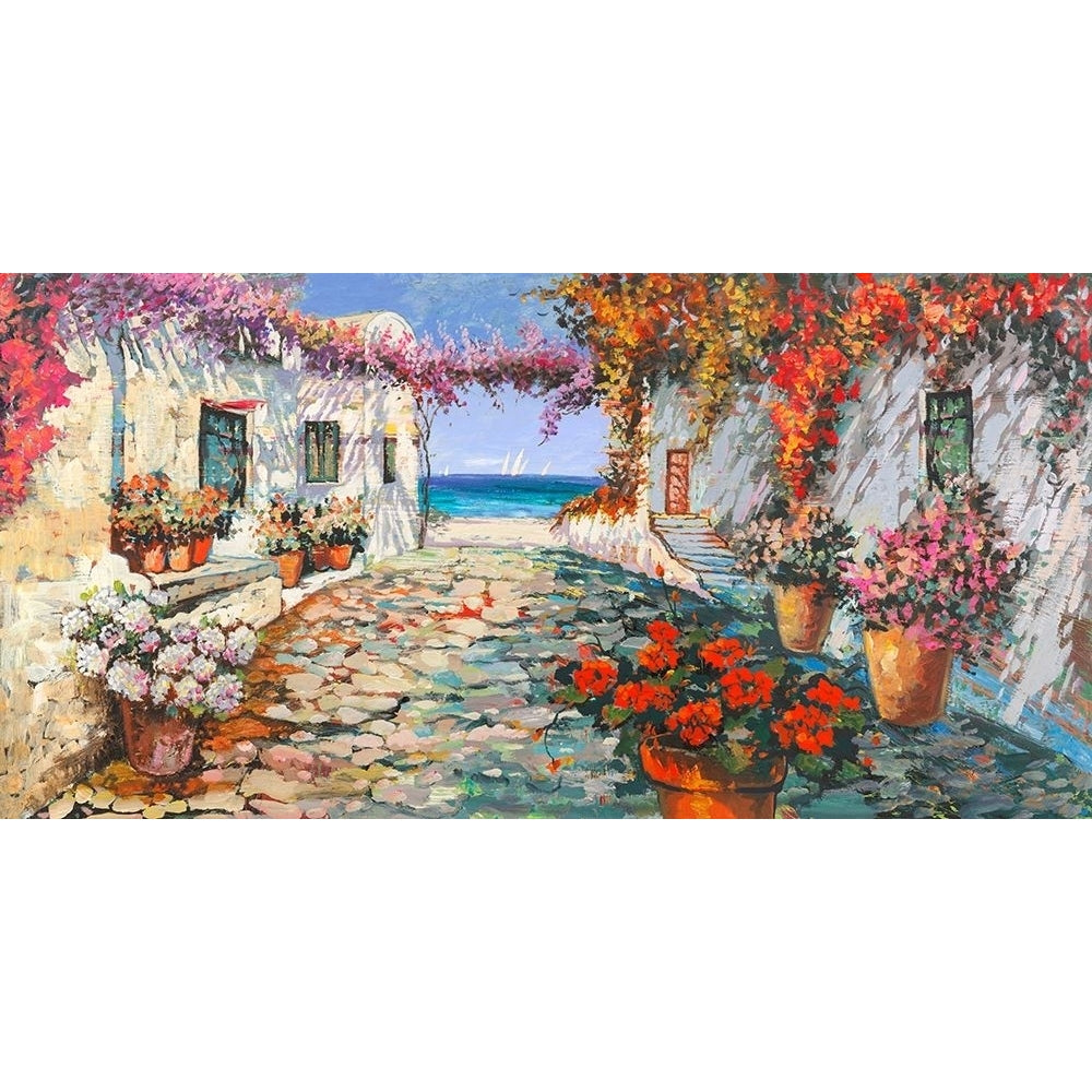 Piazzetta mediterranea Poster Print by Florio Luigi-VARPDX2LR5001 Image 1