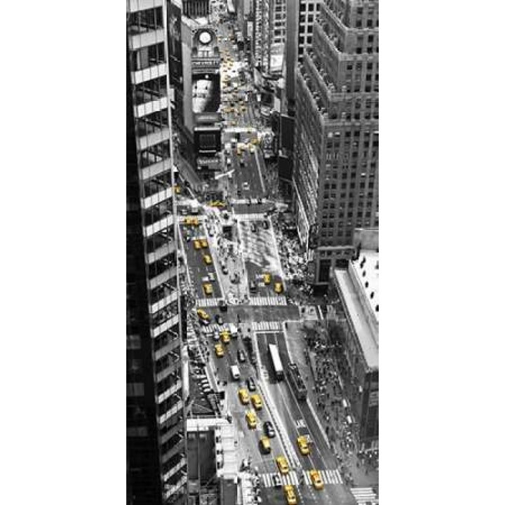 Yellow taxi in Times Square NYC Poster Print by Michel Setboun-VARPDX2MS3265 Image 2