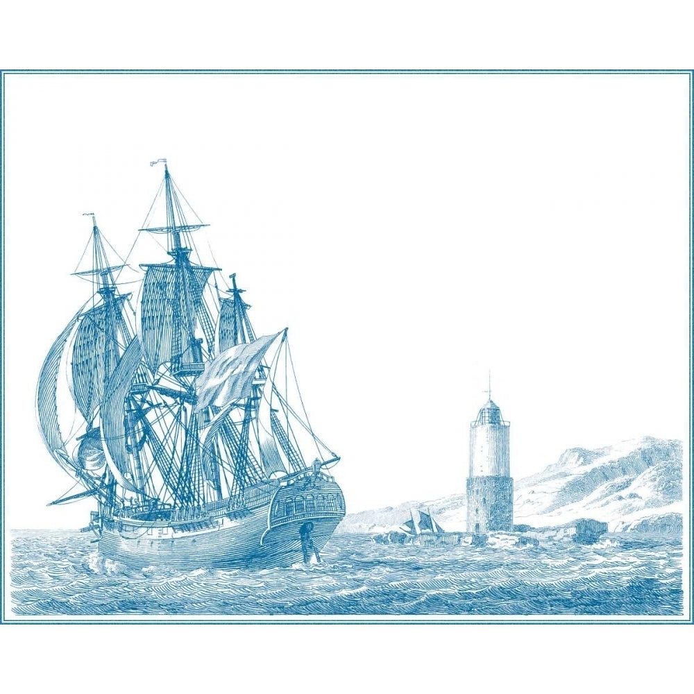 Sailing Ships in Blue III Poster Print - Baugean-VARPDX30952D Image 1