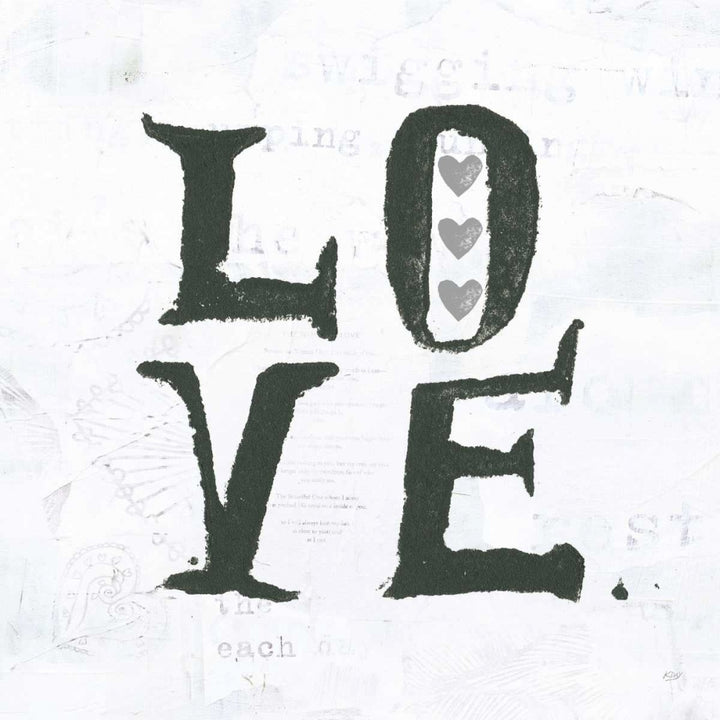 Love Gray Hearts Poster Print by Kellie Day-VARPDX31338 Image 1