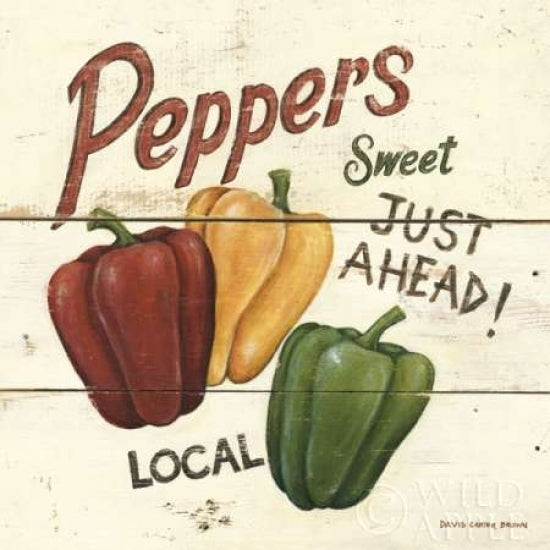 Sweet Peppers-6x6 Poster Print by David Carter Brown-VARPDX3191 Image 1