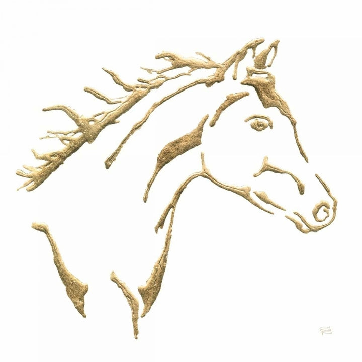 Gilded Filly on White Poster Print by Chris Paschke-VARPDX32636 Image 1