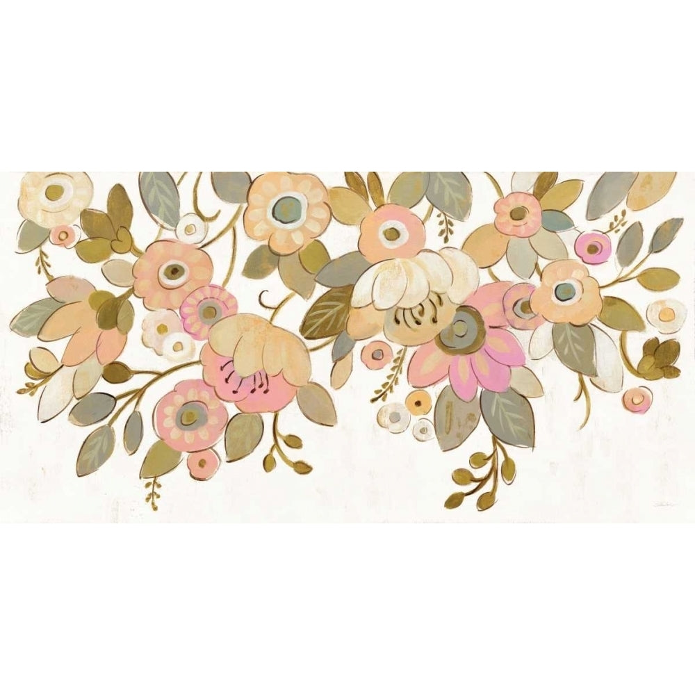 Decorative Pastel Flowers on White Poster Print by Silvia Vassileva-VARPDX32693 Image 1