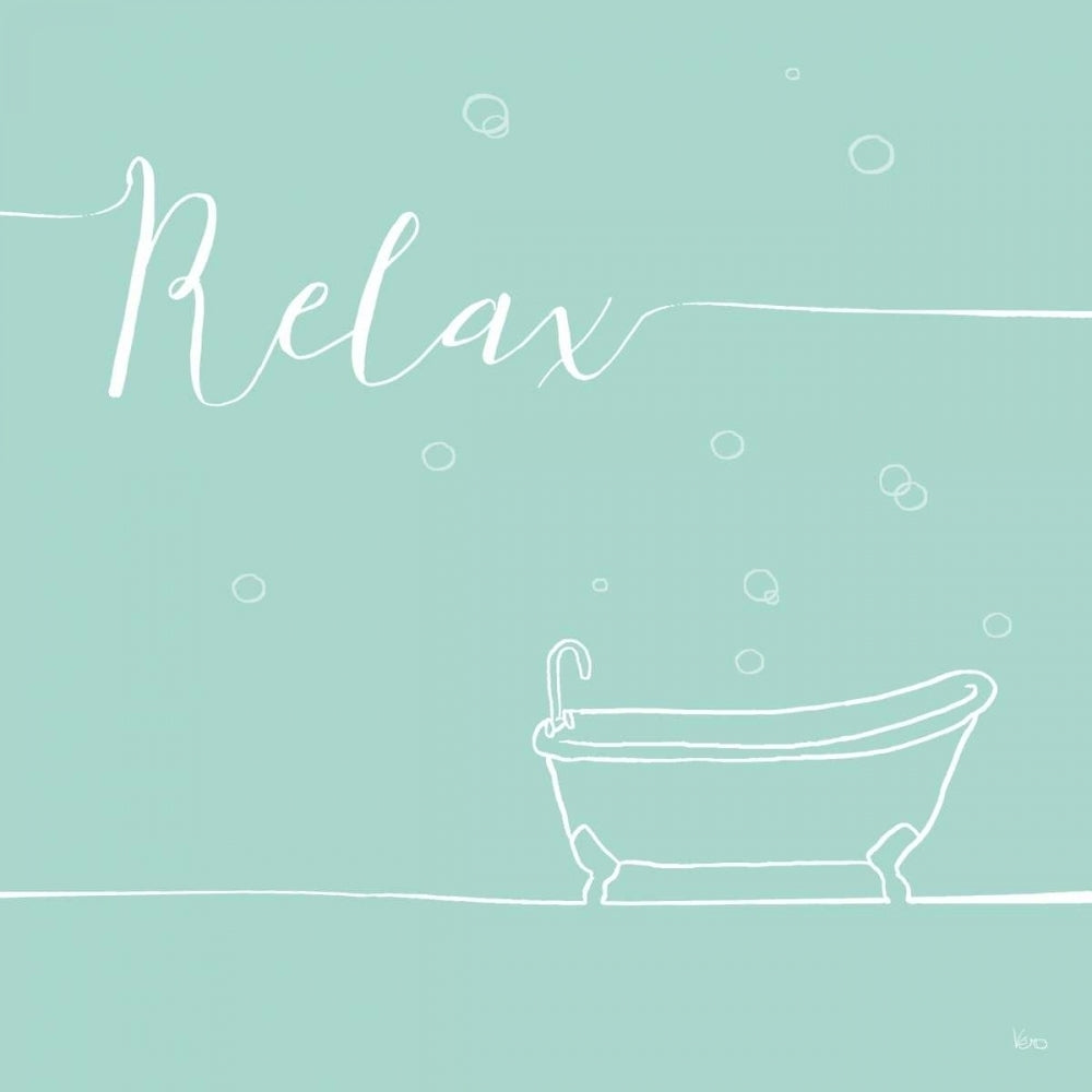 Underline Bath V Teal Poster Print by Veronique Charron-VARPDX33226HR Image 2