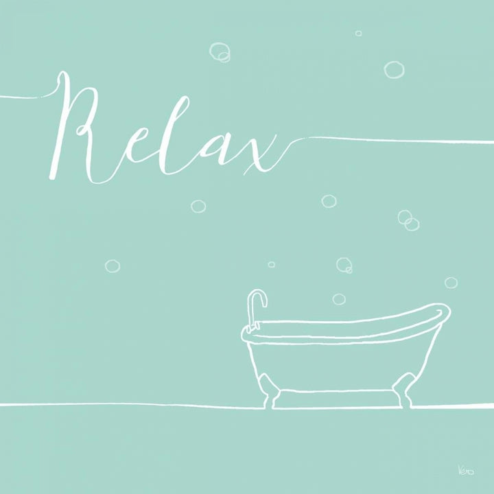 Underline Bath V Teal Poster Print by Veronique Charron-VARPDX33226HR Image 2