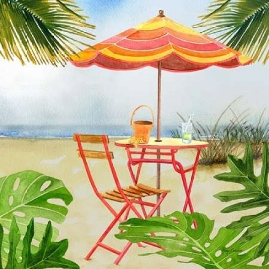 Beachside Dining 2 Poster Print by Mary Escobedo-VARPDX331ESC1879 Image 1