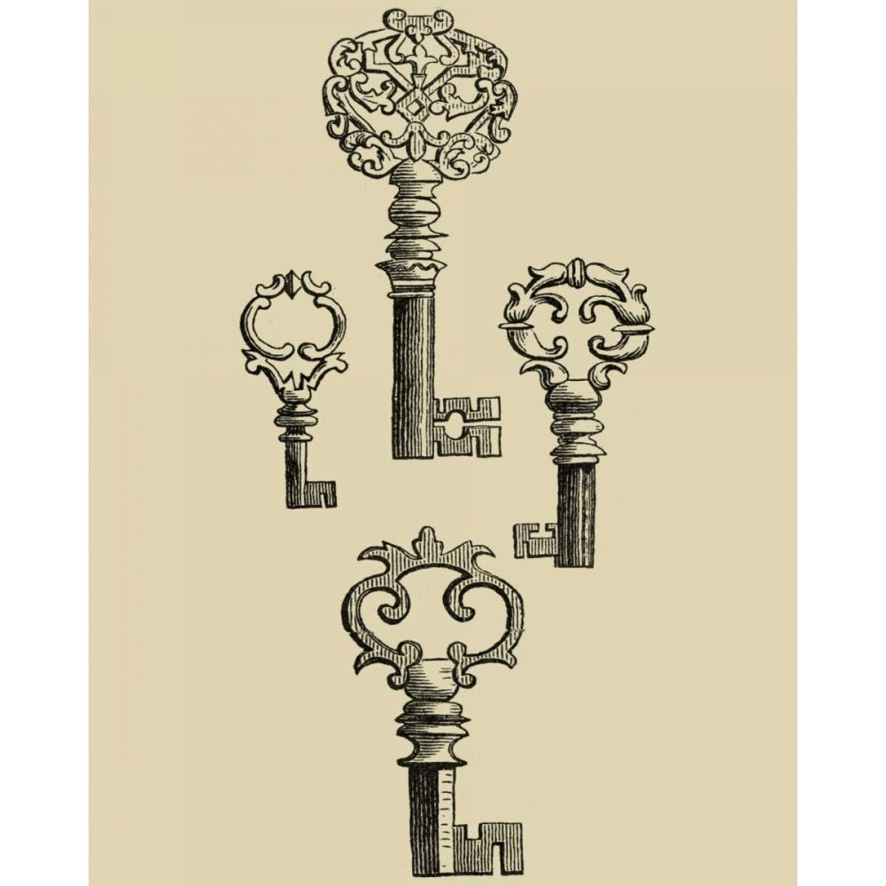 Antique Keys IV Poster Print - Studio Vision-VARPDX33472D Image 1