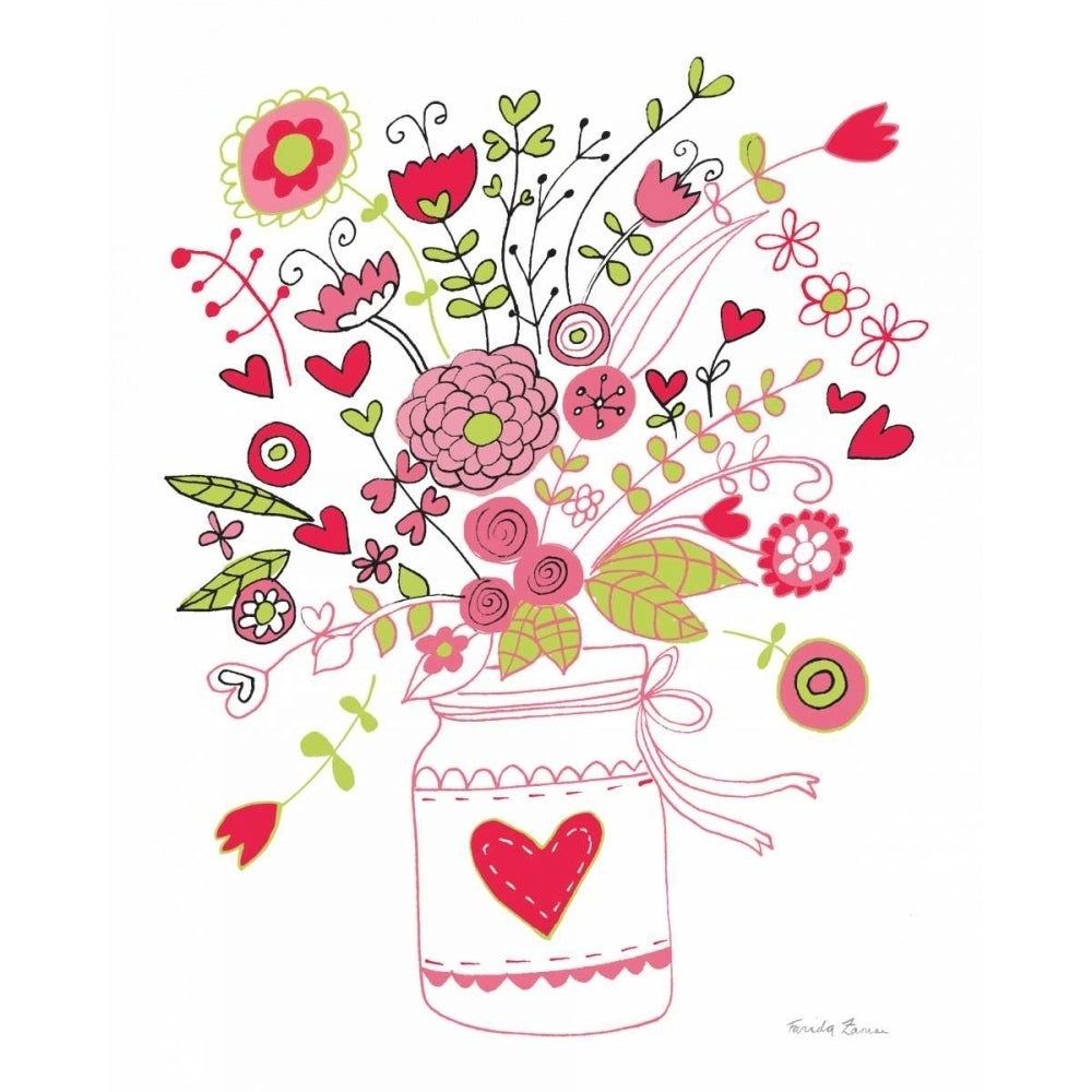 Valentines Flowers I Poster Print by Farida Zaman-VARPDX33570HR Image 1