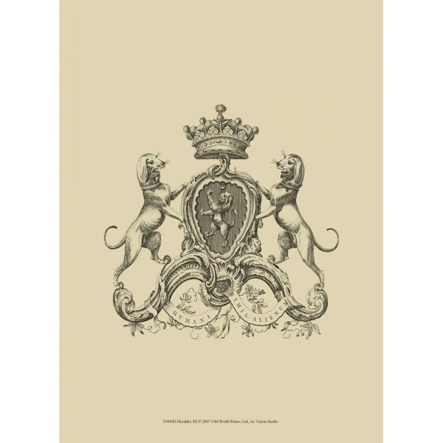 Heraldry III Poster Print - Studio Vision-VARPDX33400D Image 1