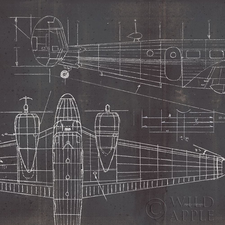 Plane Blueprint Ii No Words Post Poster Print by Marco Fabiano-VARPDX33824 Image 2