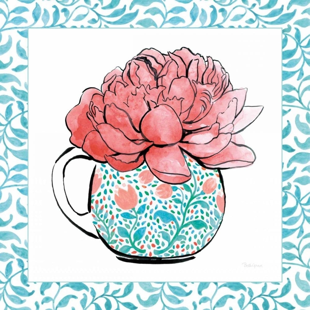 Floral Teacup I Vine Border Poster Print by Beth Grove-VARPDX33844 Image 2