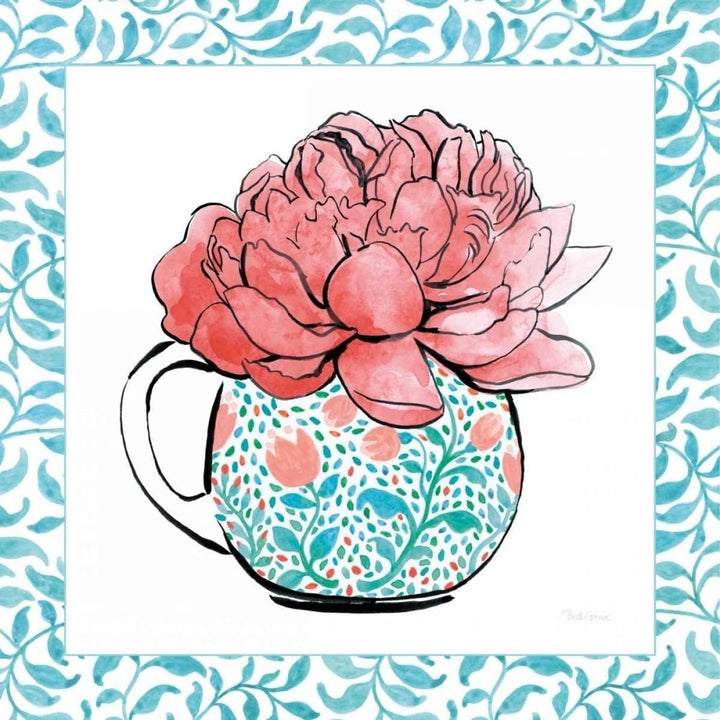 Floral Teacup I Vine Border Poster Print by Beth Grove-VARPDX33844 Image 1