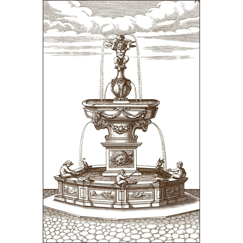 Courtyard Fountain IV Poster Print - Studio Vision-VARPDX33933D Image 1