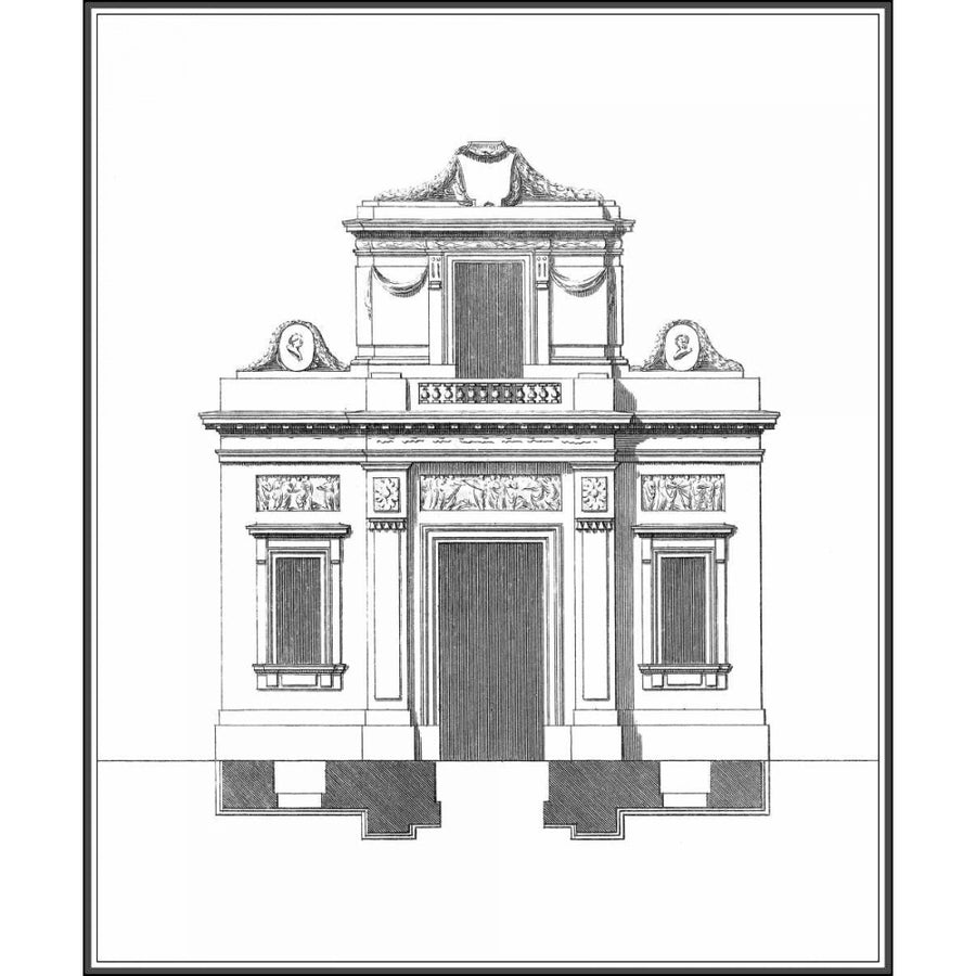 B and W Parisian Facade I Poster Print - Deneufforge-VARPDX34018D Image 1