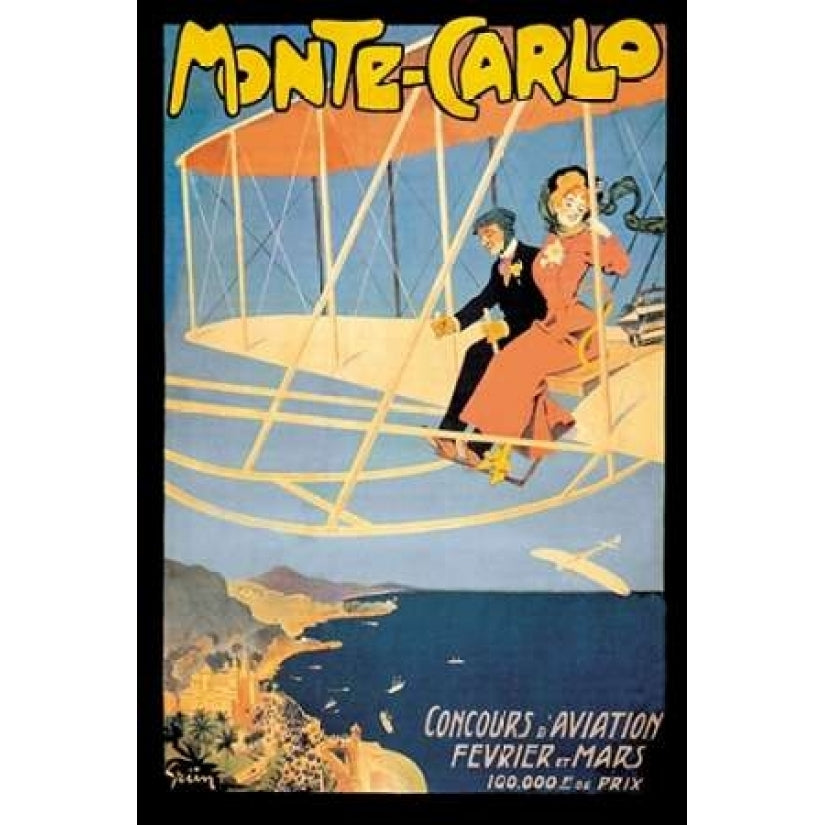 Monte Carlo Concours d Aviation 1910 Poster Print by Jules Alexandre Grun-VARPDX341552 Image 1