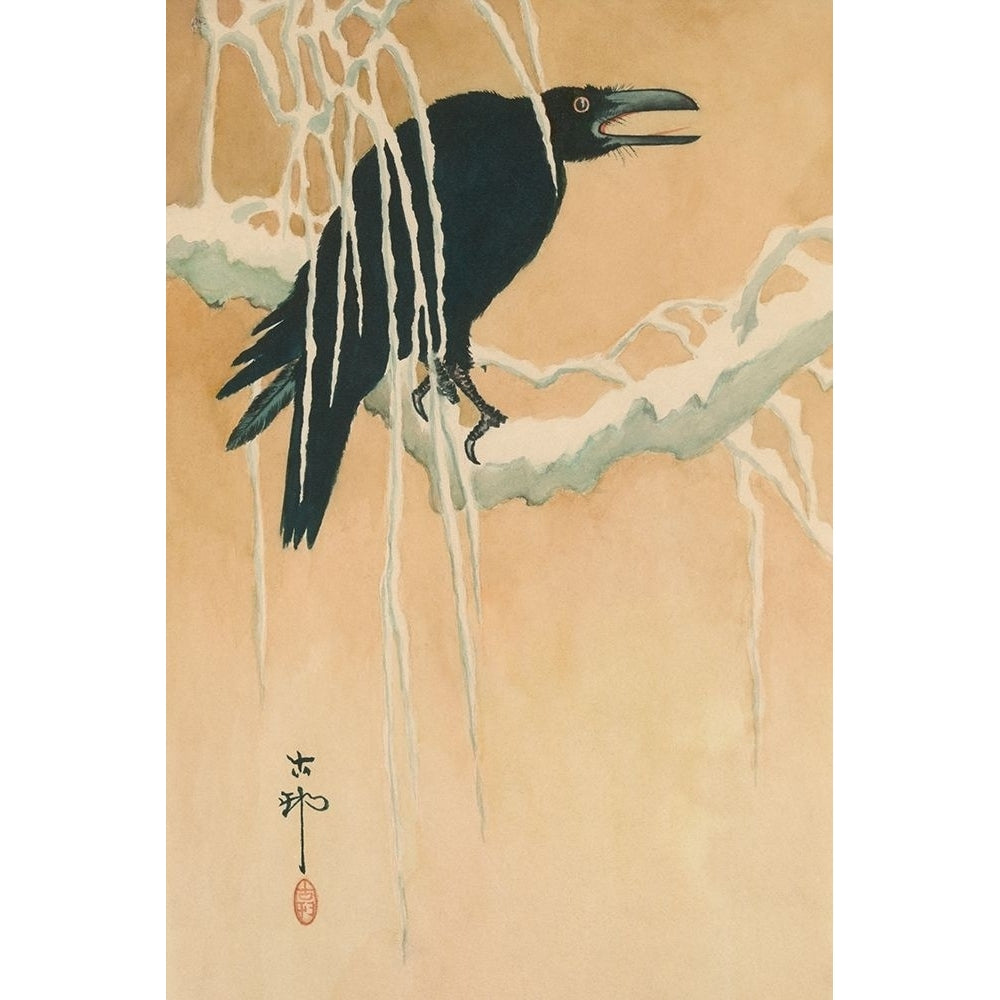 Blackbird in snow 1885 Poster Print by Koson Ikeda-VARPDX341771 Image 1