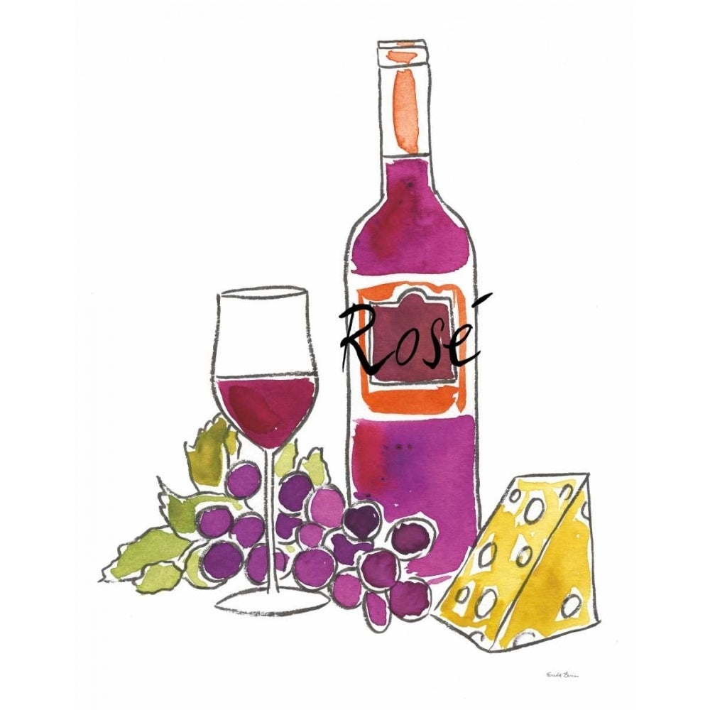 Wine Time III Rose Poster Print by Farida Zaman-VARPDX34410 Image 2