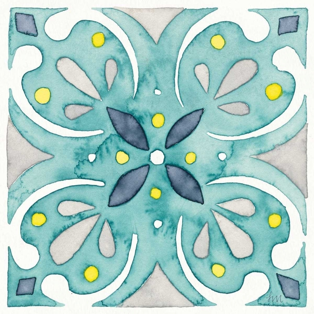 Garden Getaway Tile IV Teal Poster Print by Laura Marshall-VARPDX34465 Image 1