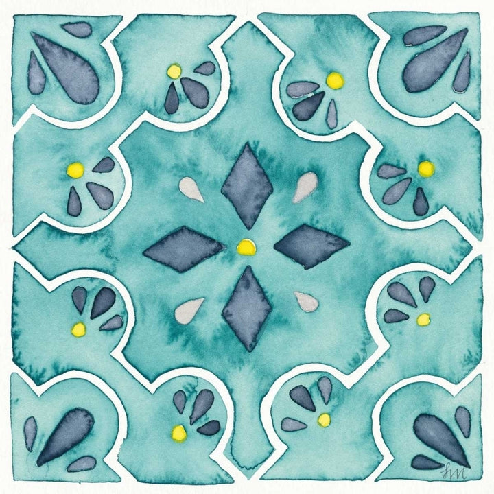 Garden Getaway Tile II Teal Poster Print by Laura Marshall-VARPDX34463 Image 2