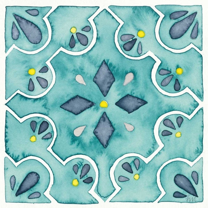 Garden Getaway Tile II Teal Poster Print by Laura Marshall-VARPDX34463 Image 1