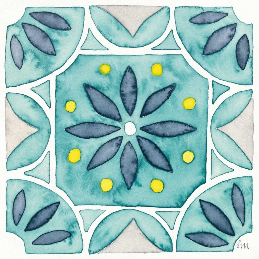 Garden Getaway Tile VIII Teal Poster Print by Laura Marshall-VARPDX34469 Image 1