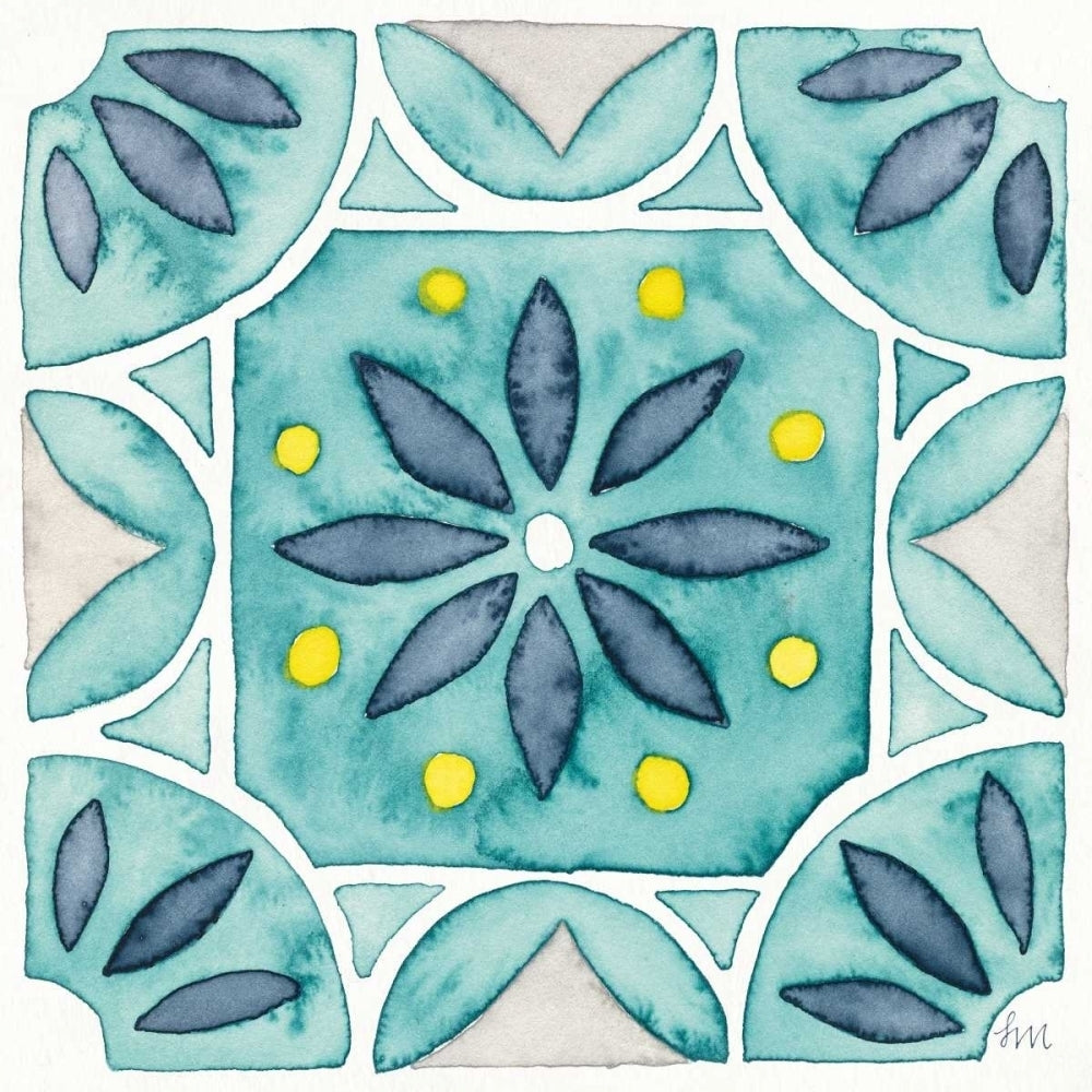 Garden Getaway Tile VIII Teal Poster Print by Laura Marshall-VARPDX34469 Image 2