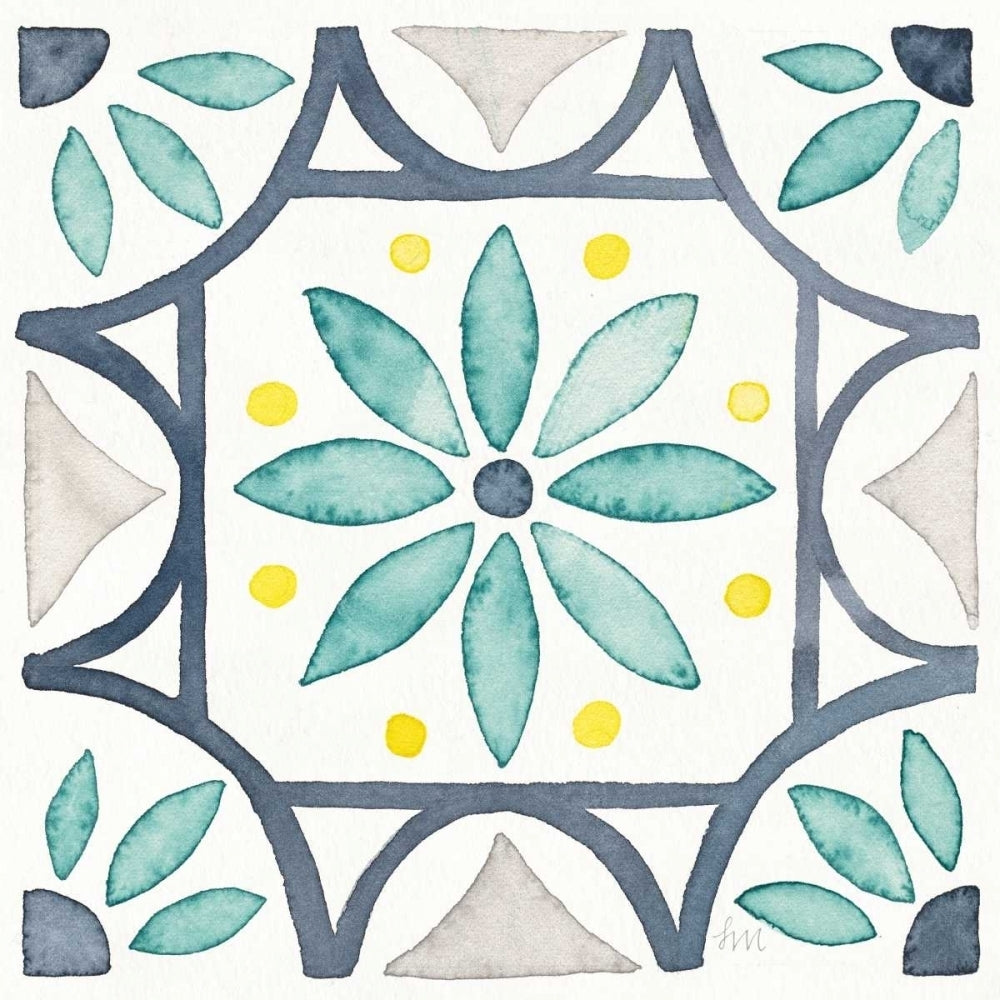 Garden Getaway Tile VIII White Poster Print by Laura Marshall-VARPDX34478HR Image 1