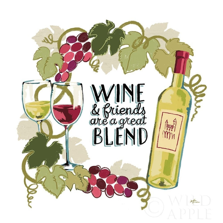 Wine And Friends V On White Poster Print by Janelle Penner-VARPDX34539 Image 2