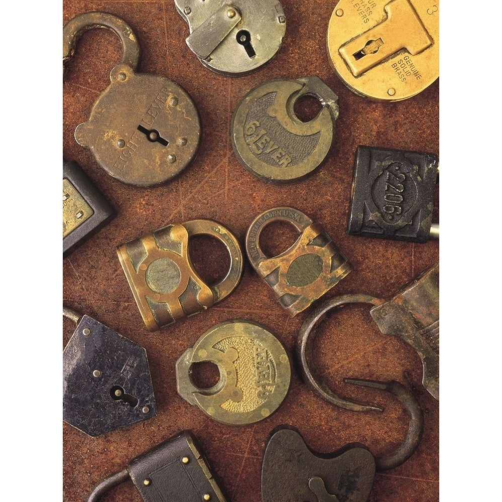 Antique Lock Collage Poster Print - Studio Vision-VARPDX34766D Image 1