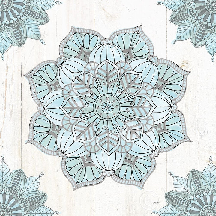 Mandala Morning V Blue And Gray Poster Print by Anne Tavoletti-VARPDX34912 Image 2