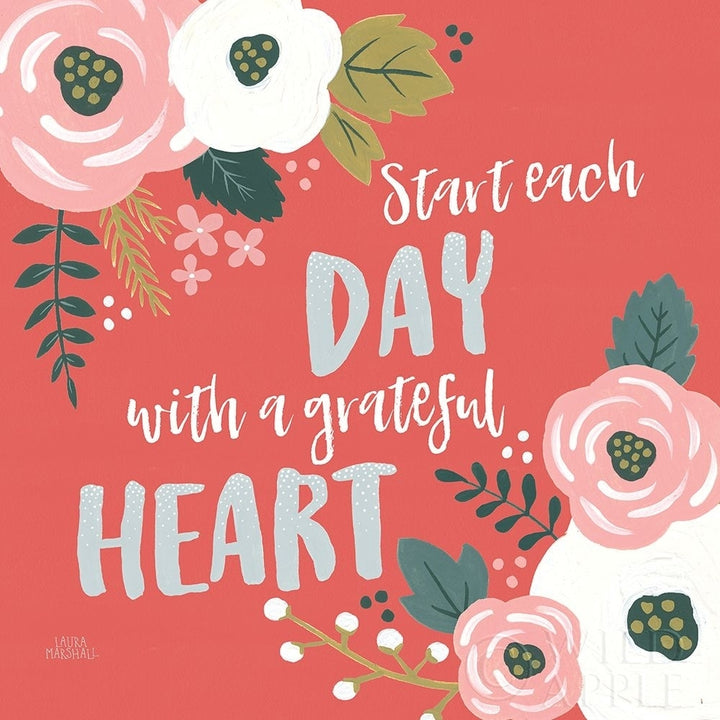 Wildflower Daydreams Vii Grateful Heart Poster Print by Laura Marshall-VARPDX35171 Image 1