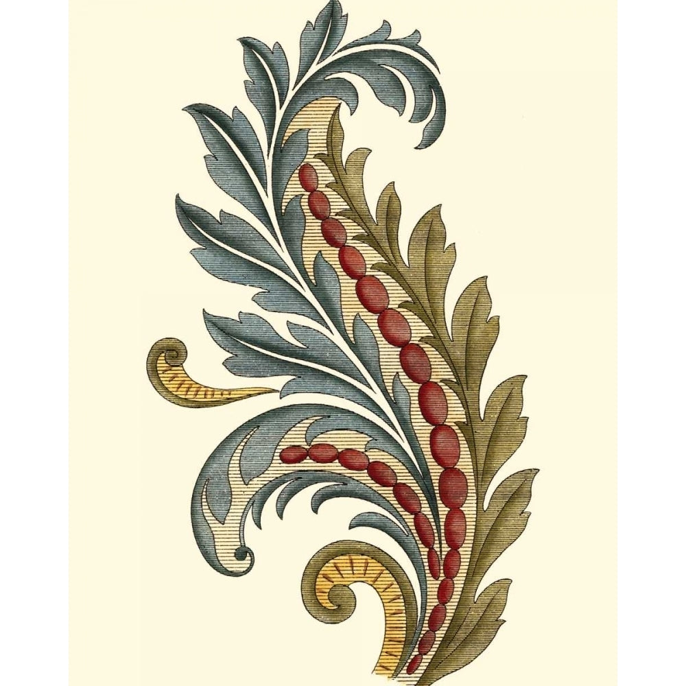 Jacobean Leaf III Poster Print - Studio Vision-VARPDX35306D Image 1