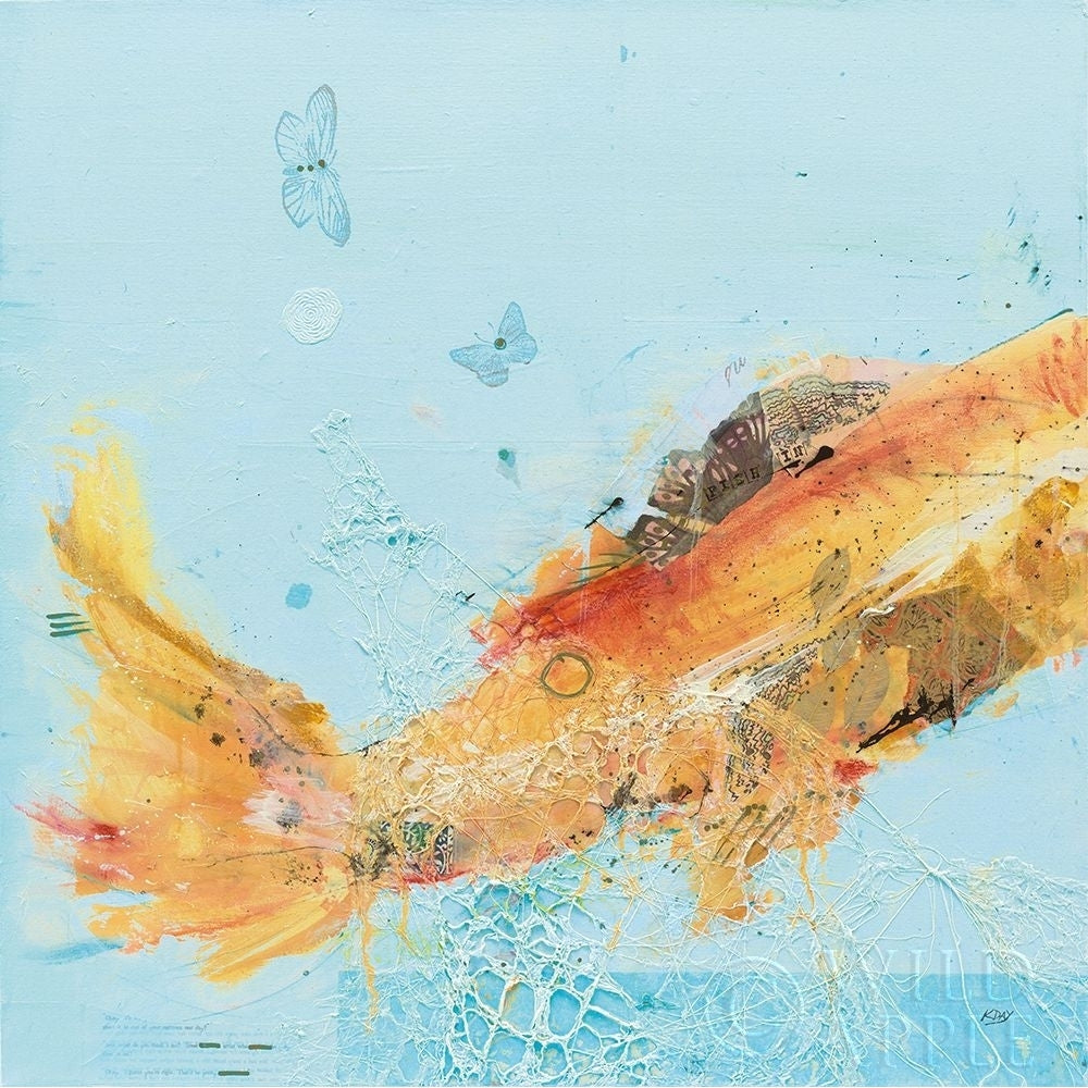 Fish In The Sea I Aqua Poster Print by Kellie Day-VARPDX36057 Image 1