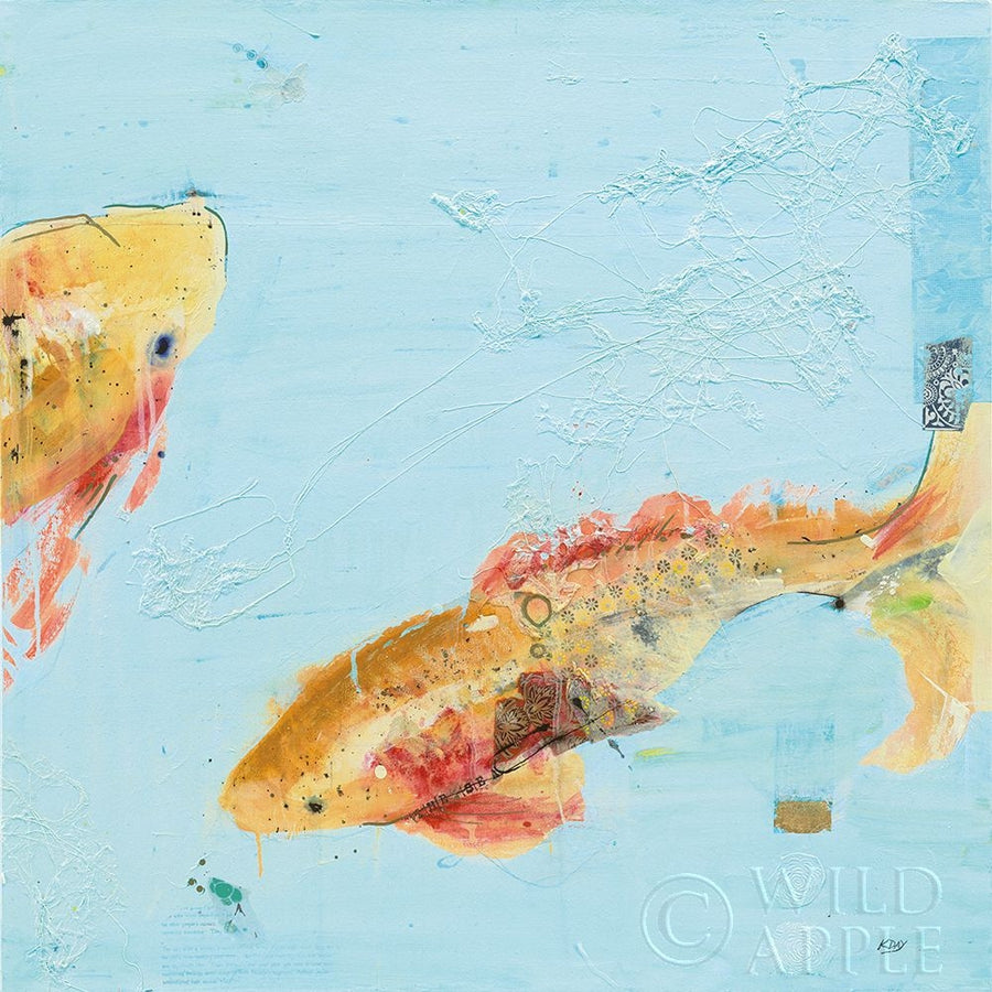 Fish In The Sea Ii Aqua Poster Print by Kellie Day-VARPDX36058 Image 1