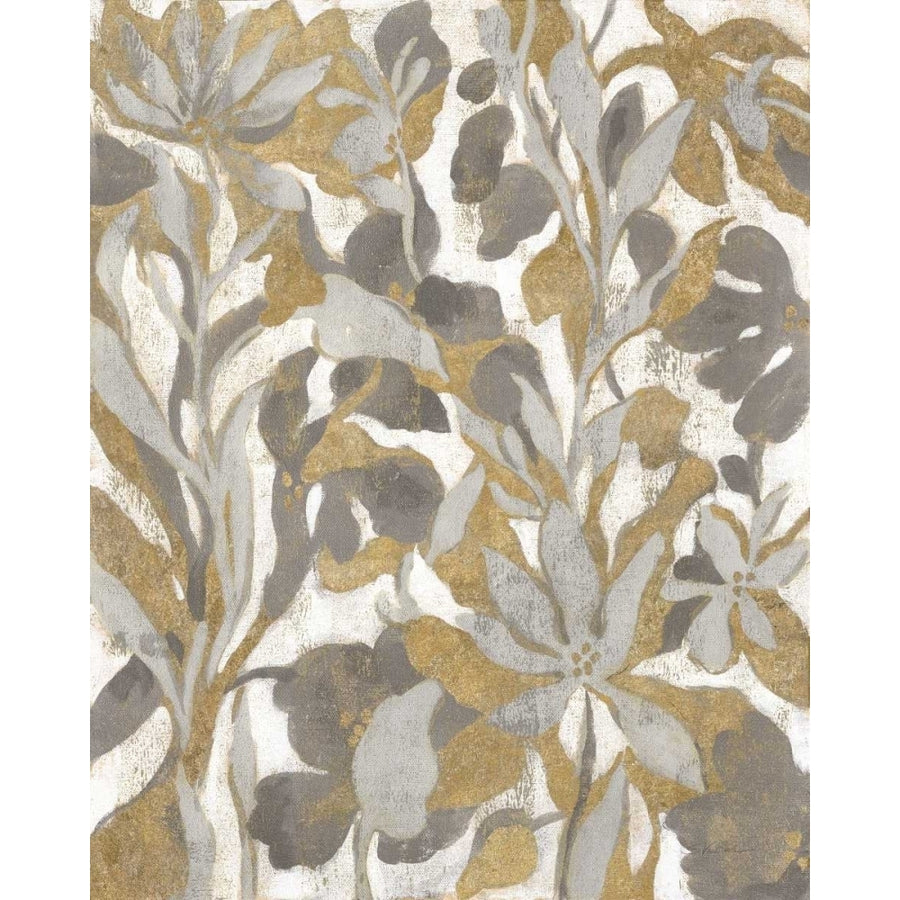 Painted Tropical Screen I Gray Gold Poster Print by Silvia Vassileva-VARPDX36147 Image 1