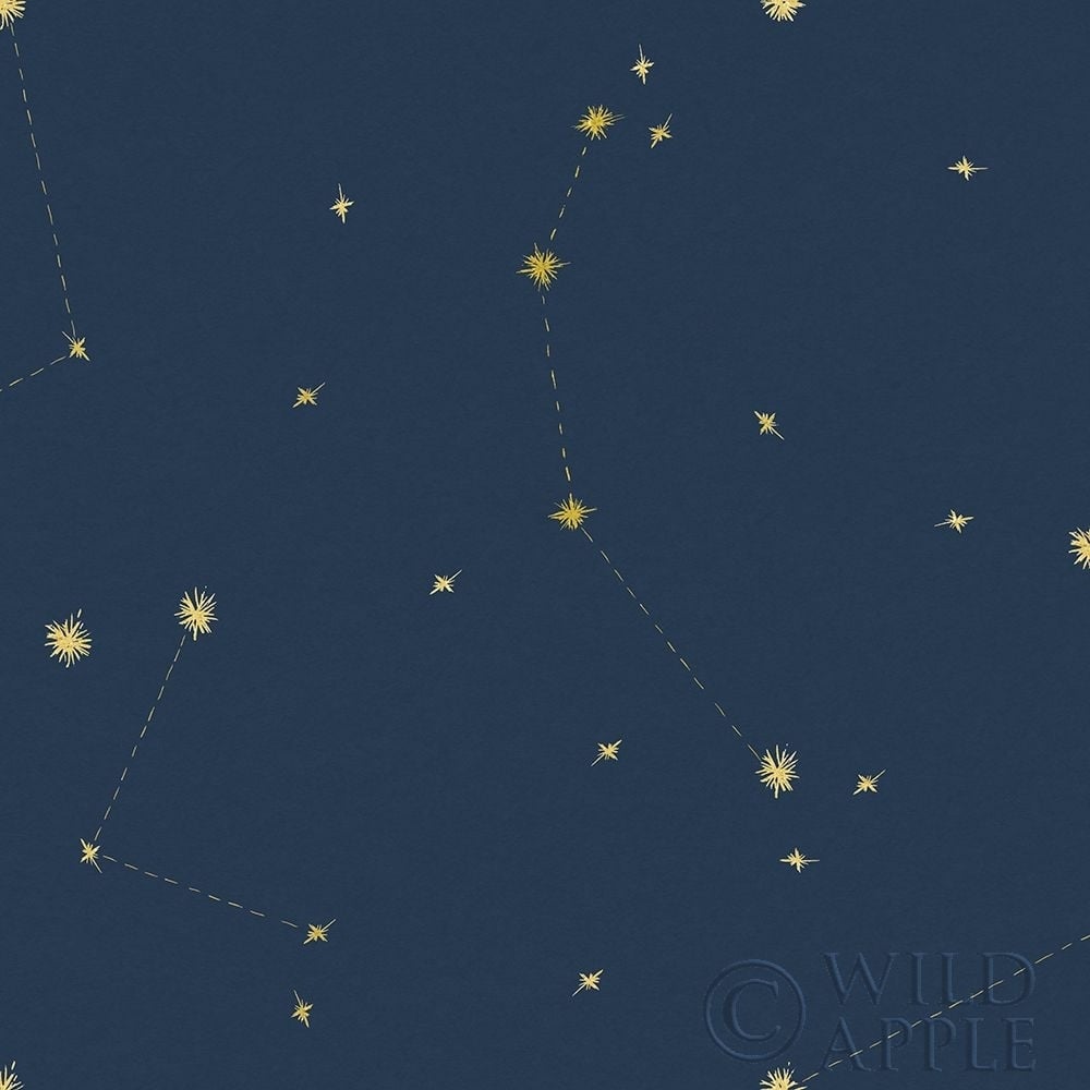 Night Sky Navy And Gold Pattern 05Ajpg Poster Print by Sara Zieve Miller-VARPDX36907 Image 1