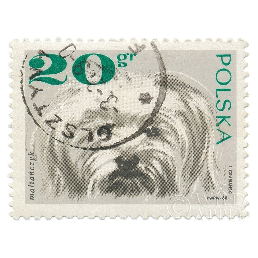 Poland Stamp Ii On White Poster Print by Wild Apple Portfolio-VARPDX37029 Image 1