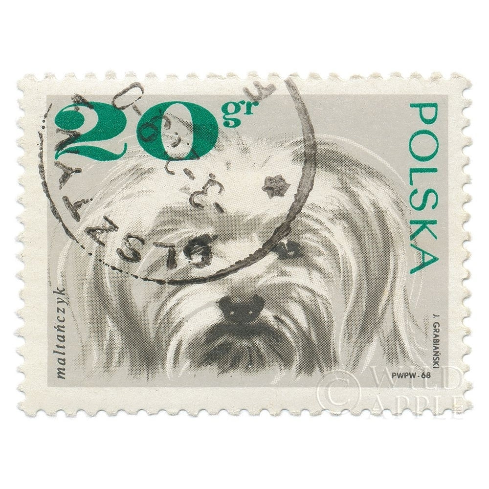 Poland Stamp Ii On White Poster Print by Wild Apple Portfolio-VARPDX37029 Image 2