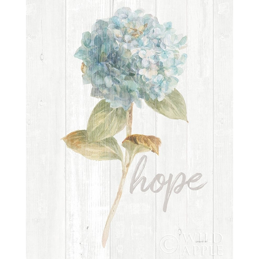 Garden Hydrangea on Wood Hope Poster Print by Danhui Nai-VARPDX37141 Image 1