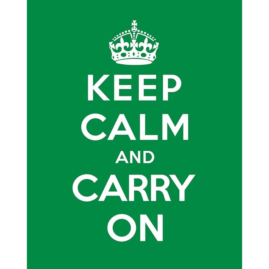 Keep Calm and Carry On - Green Poster Print by The British Ministry of Information The British Ministry of Image 1