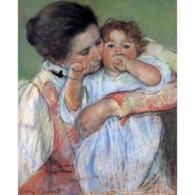 Little Anne Sucking Her Finger 1897 Poster Print by Mary Cassatt-VARPDX372664 Image 1