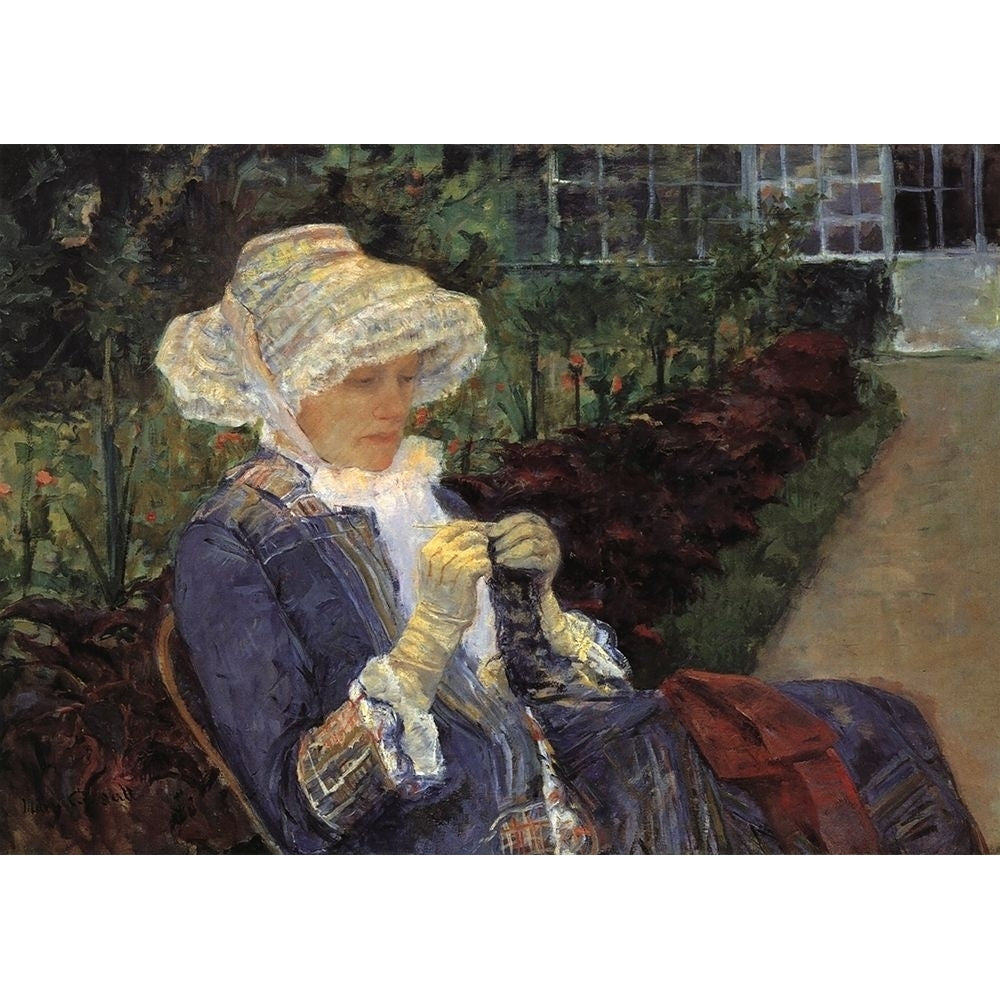 Lydia Crocheting In The Garden At Marly 1880 Poster Print by Mary Cassatt-VARPDX372666 Image 1