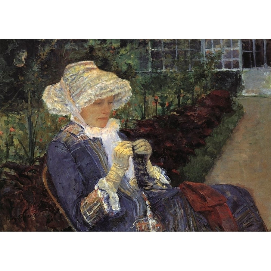 Lydia Crocheting In The Garden At Marly 1880 Poster Print by Mary Cassatt-VARPDX372666 Image 1