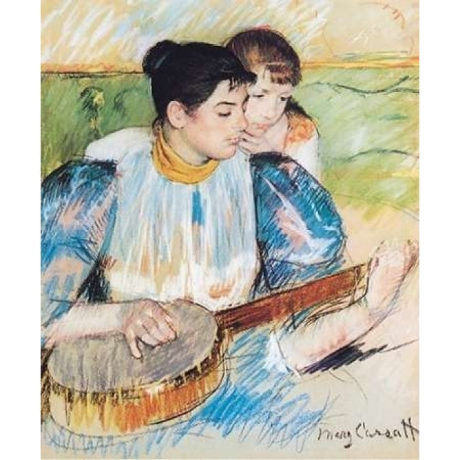 The Banjo Lesson 1894 Poster Print by Mary Cassatt-VARPDX372721 Image 1