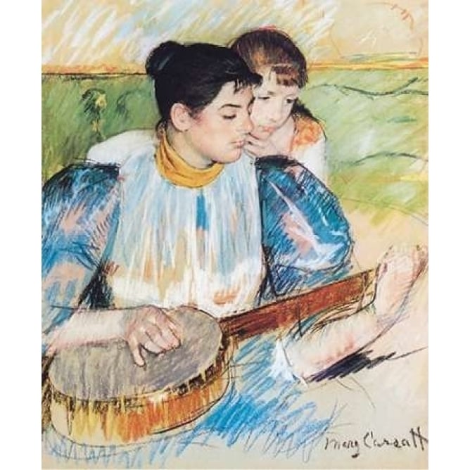 The Banjo Lesson 1894 Poster Print by Mary Cassatt-VARPDX372721 Image 1