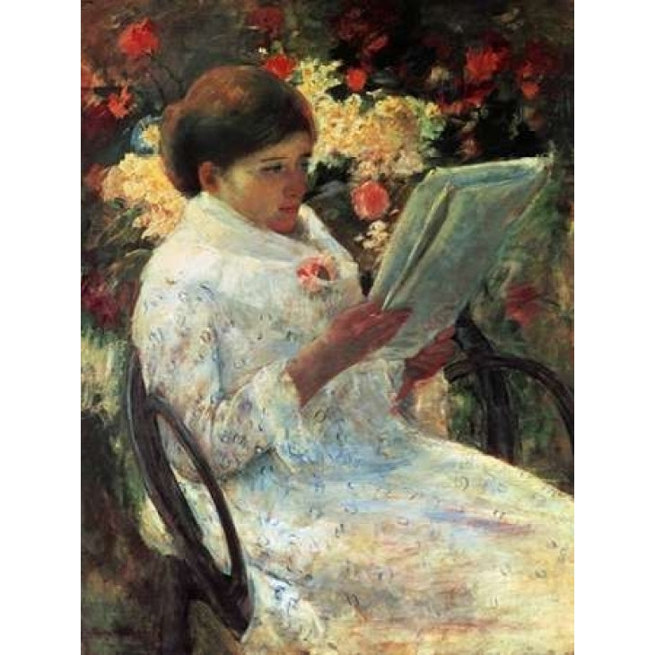 Woman Reading In A Garden 1880 Poster Print by Mary Cassatt-VARPDX372754 Image 2